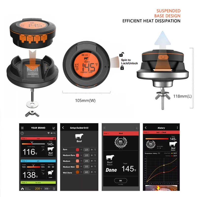 Termómetro Bluetooth con Senso - Kitchen Gadgets Under 500 reseña y precio
