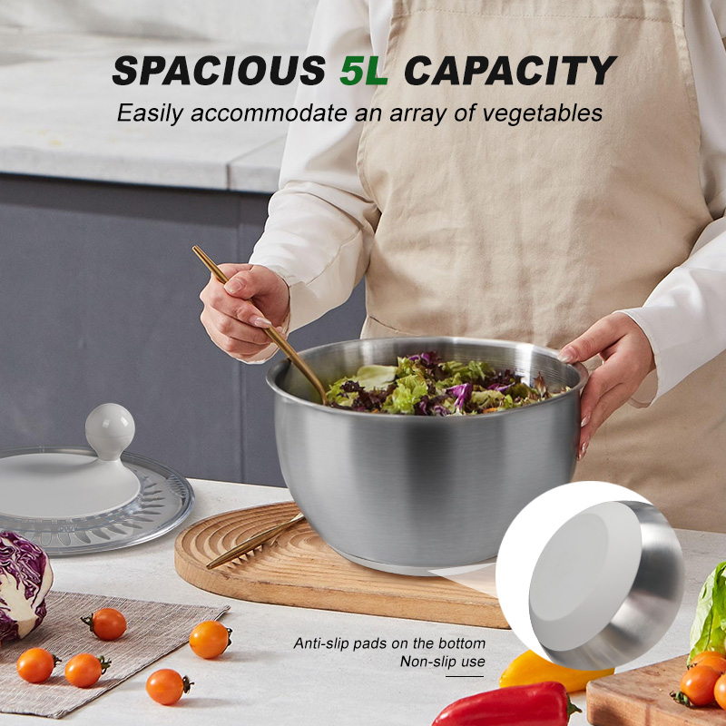Cuenco giratorio de lechuga pe - Salad Spinner reseña y precio