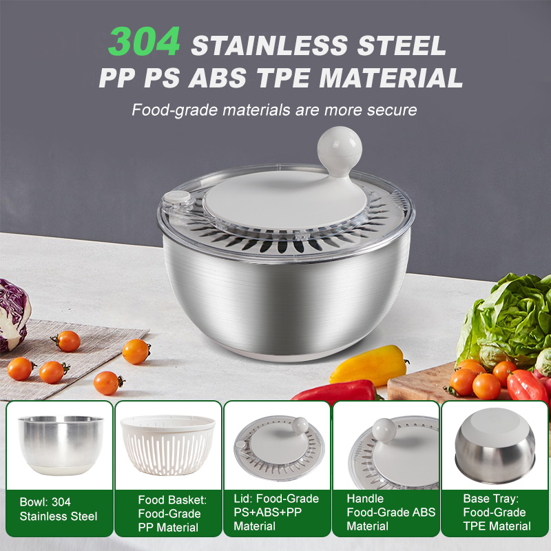 Cuenco giratorio de lechuga pe - Salad Spinner reseña y precio