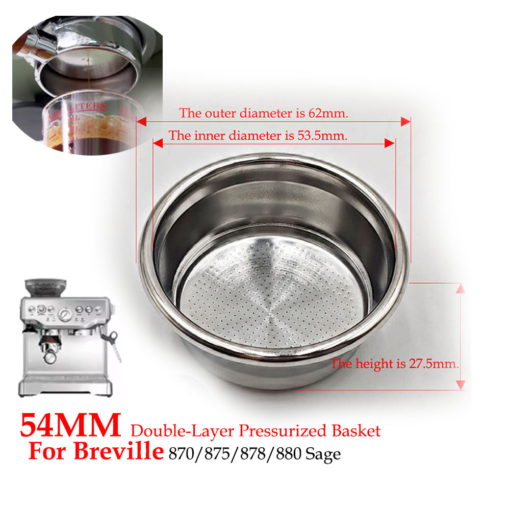 Cesta de filtro presurizada de - Breville Espresso Bes870 reseña y precio