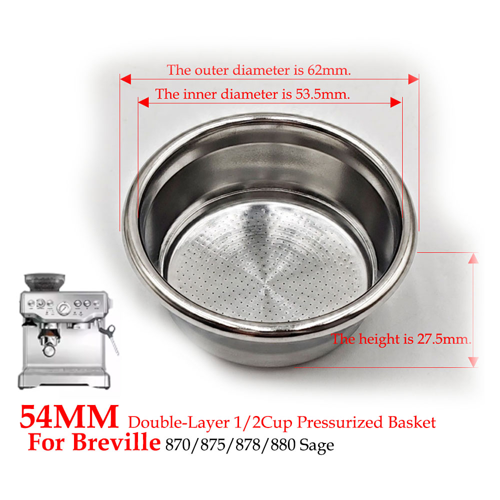 Cesta de filtro presurizada de - Breville Espresso Bes870 reseña y precio